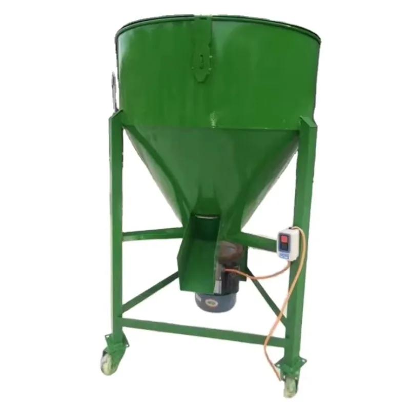 Feed mixers and animal feed