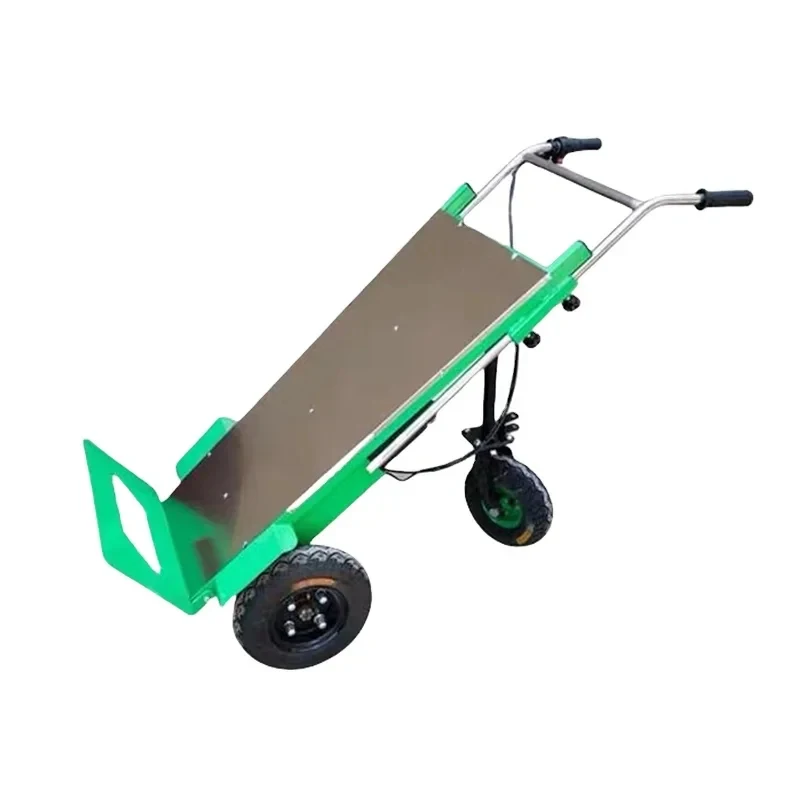 A New Type Of Two-wheeled Trolleys Flat-bed Transport Vehicle Special Til In Construction Sit