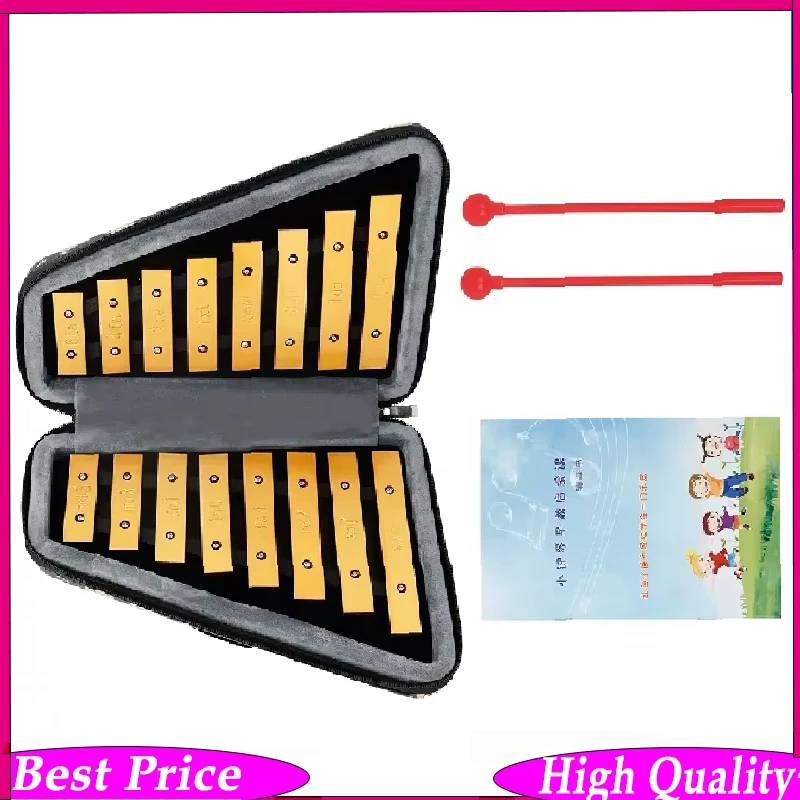 

16 Tone Glockenspiel Xylophone for Kids Professional Percussion Music Instrument Bear Style Box Carillon Orff Instrument