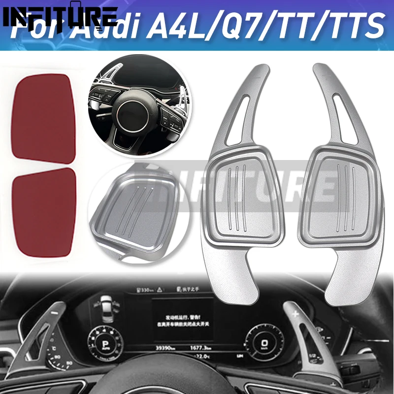 

Car Shifter Paddle Extension Steering Wheel Gear Shift Paddle For Audi A3 / S3 Facelift A5 S5 2017 A4 B9 Q7 2016-2017 TT TTS