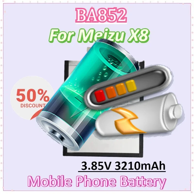 

Battery BA852 3.85V 3210mAh Mobile Phone Battery for Meizu X8 High Quality Replacement Batteries