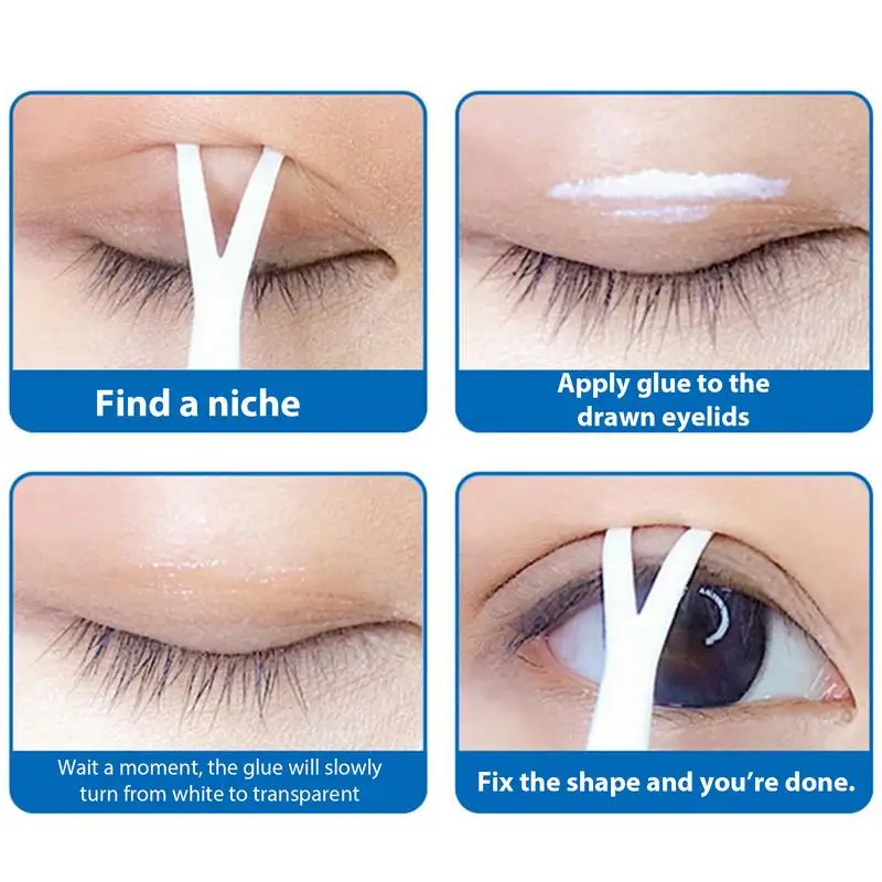 False Eyelash Glue Transparent Lash Adhesive with Super Strong Hold Long-Lasting Easy Removal Lash Adhesive for False Eyelashes