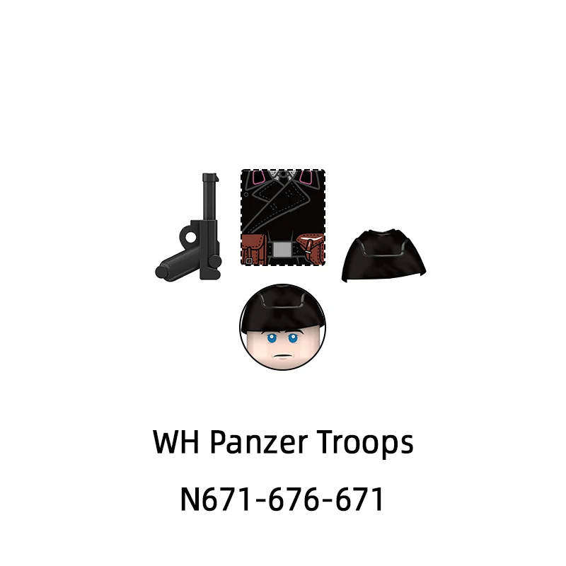 N671 N676 WH WS Panzer Troops نموذج كتل MOC الطوب مجموعة الهدايا اللعب