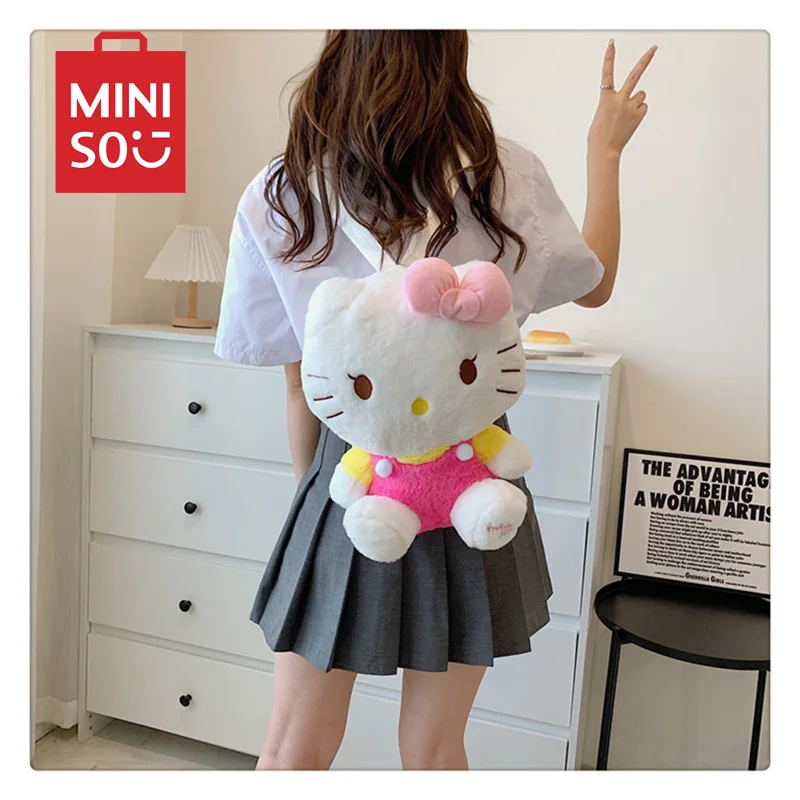 

New Kawaii Anime Cute Student Dress Up Hello Kitty Girl Heart Cartoon Backpack Girl Cute Kuromi Single Shoulder Crossbody Bag