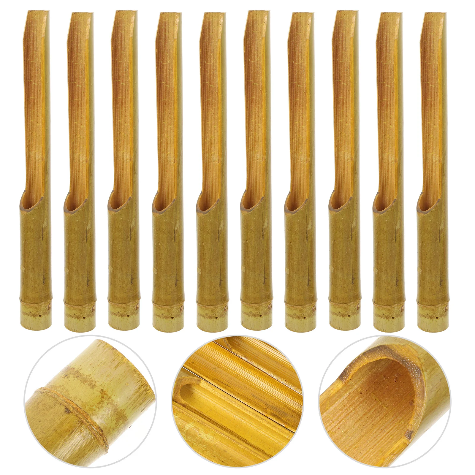

10pcs Diy Hollow Bamboo Tubes For Making Supplies Garden Decoration Wind Chime Accessories Bamboo Wind Chime Tubes For Crafting