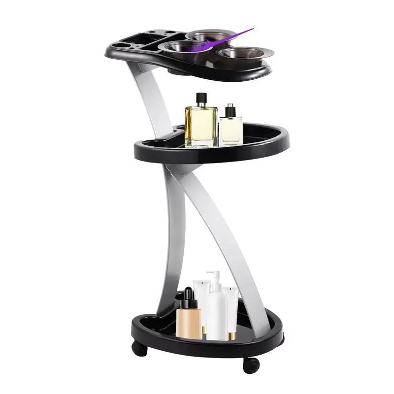 Hair Salon Cart Rolling Hair Salon Trolley On Wheels Stylist Cart Salon Station Lab Cart Barber Trolley Cart With Large Capacity