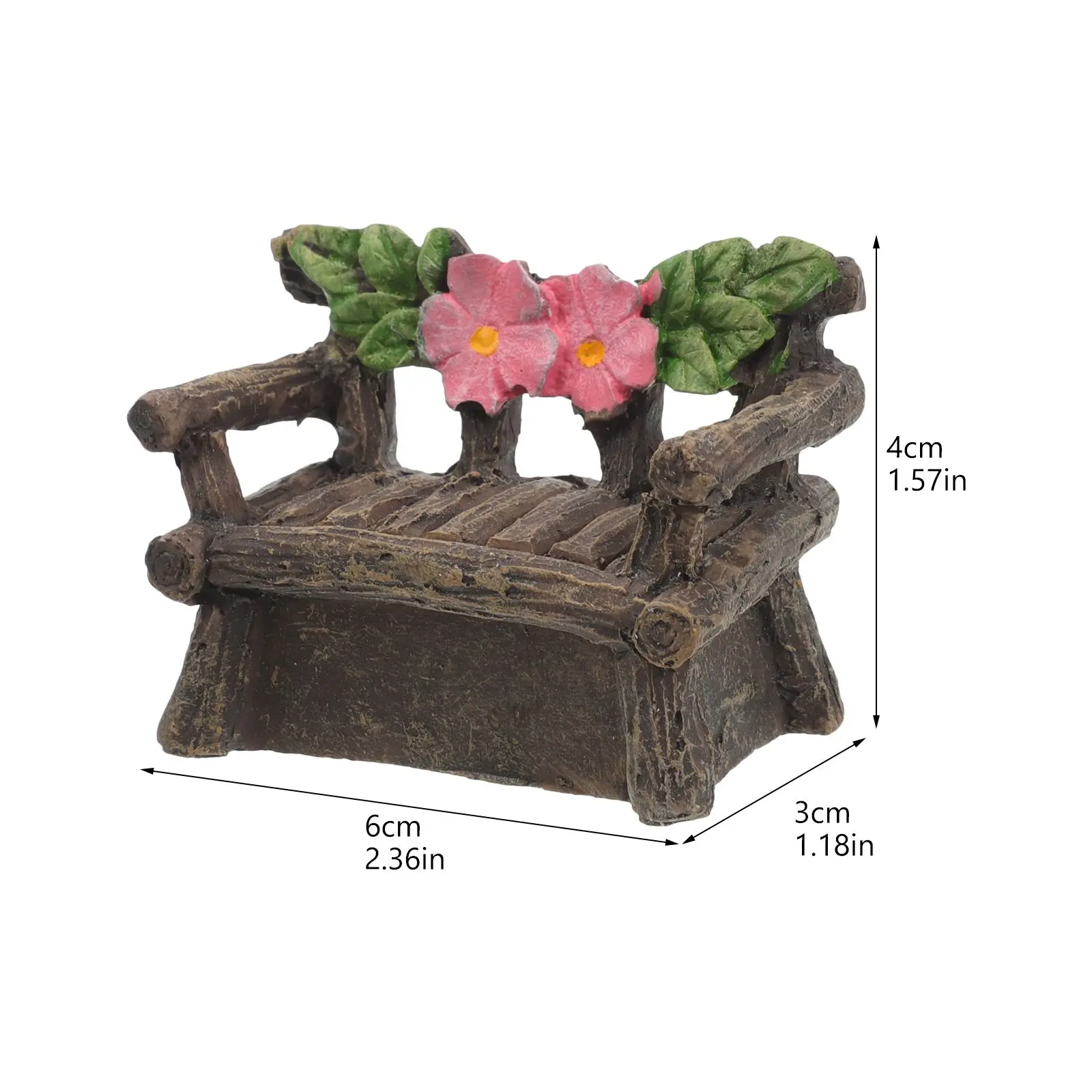 Mini piccola sedia Accessori da giardino in miniatura Realistico decorativo in resina artigianale Piccoli mobili Fata Sedie da tavolo Mini sedie per