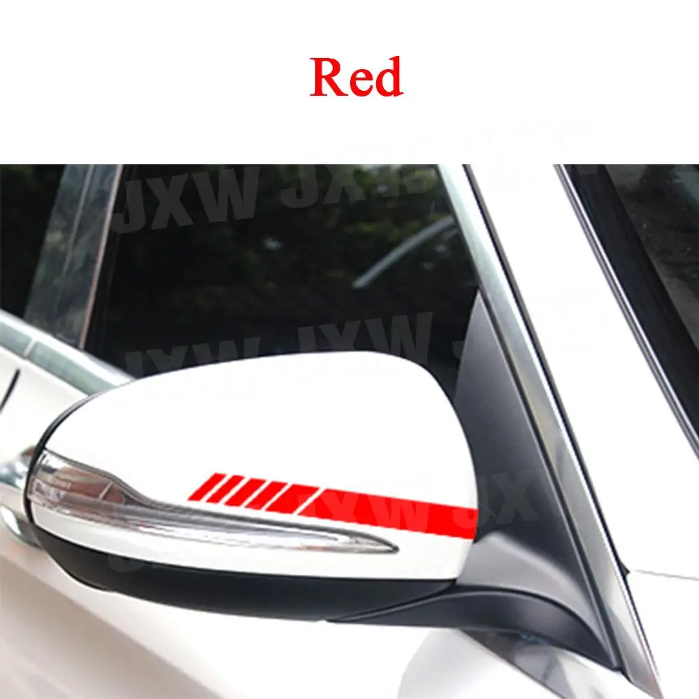 Universal Auto Car Sticker Non Fading Fashion Color Stripe Body Kits Racing Strips Side Rear View Mirror Decor Decal