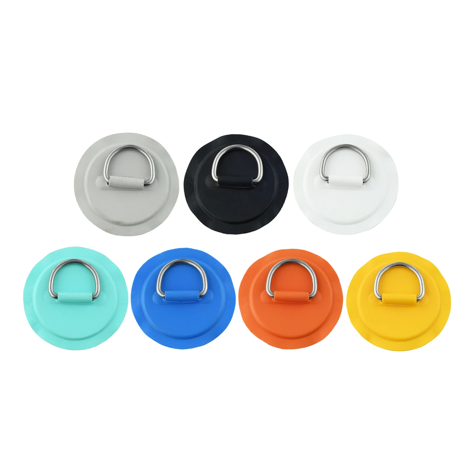 

1 Pc D Ring Pad 7 Colors 80mm/89x85mm PVC Stainless Steel Not Rust for PVC Inflatable Boat Raft Kayak Canoe Boat Accessories