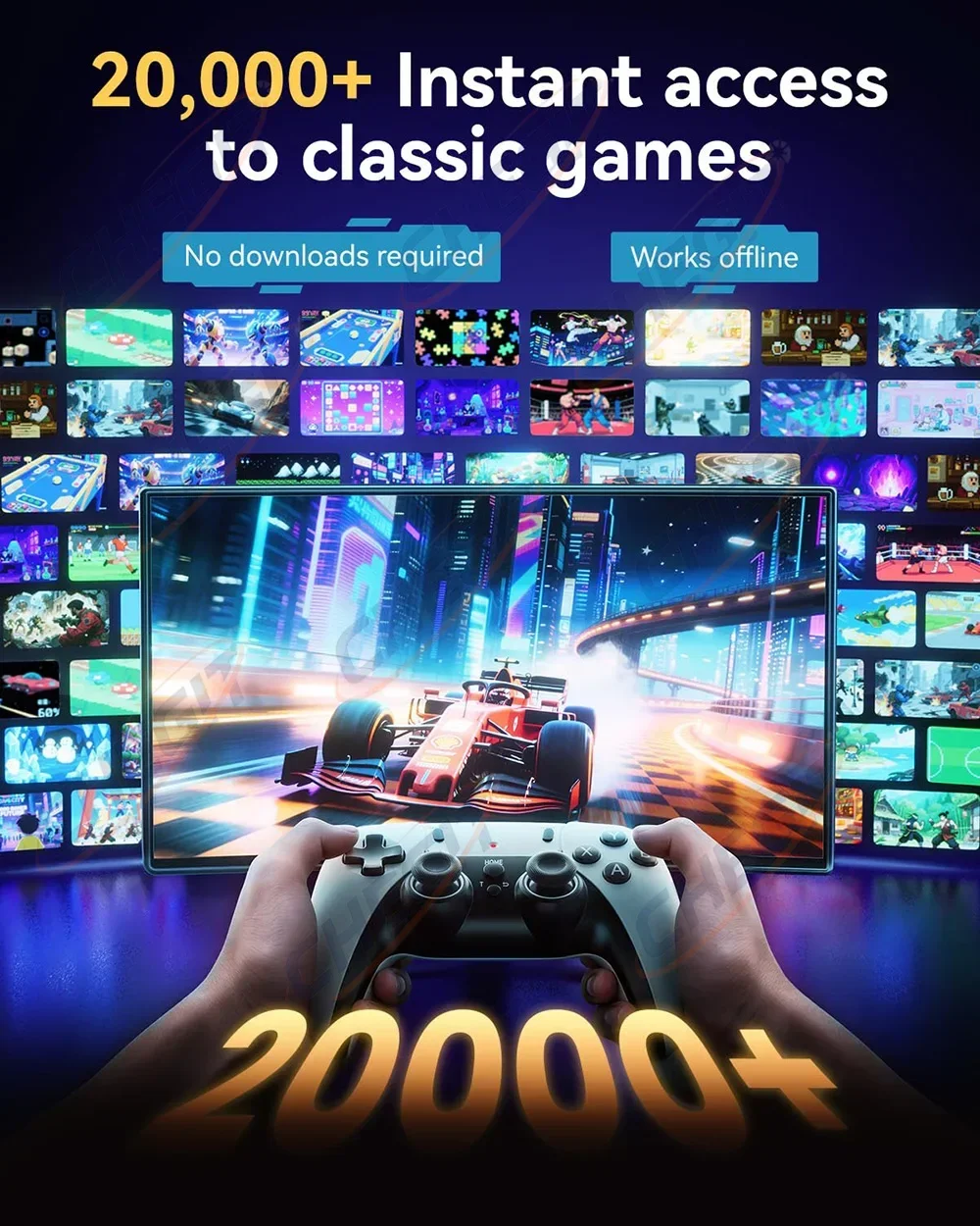 جديد 4K لعبة فيديو عصا 64G ألعاب ريترو يده لعبة فيديو وحدة التحكم ألعاب لاسلكية HD 20000 + الألعاب وحدة التحكم 27 + أجهزة المحاكاة