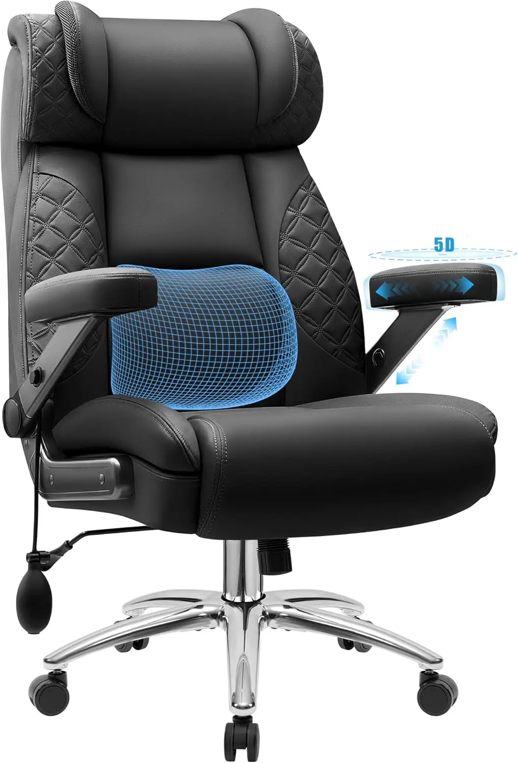 

Big and Tall Office Chair, Desk Computer Chair for Heavy People, Oversized Executive Gaming Chair, Extra Wide 500LBS Ergonomic C