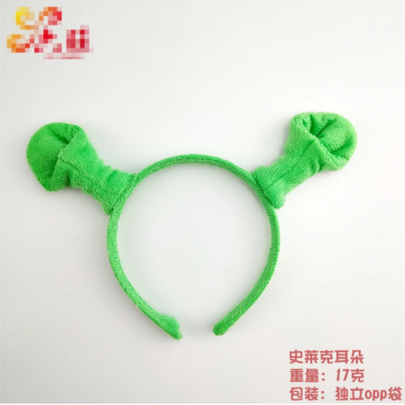 Shrek Headband with Ears,Cute Decorative Hair Hoop,Shrek Headband,Dressing Up for Halloween, Parties and Cosplay Cyan Shrek Ear