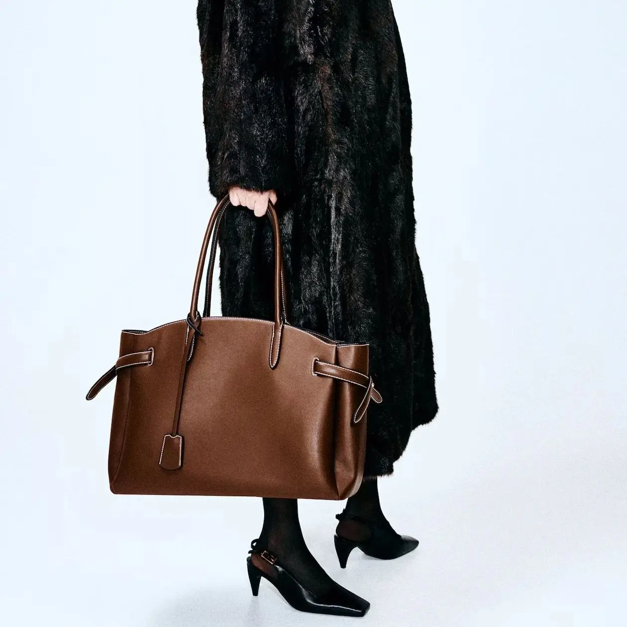 

Women's Fashionable Tote bag, Ladies Luxury Design Handbags, Solid Color Simple Shoulder Bag, Top Handle Shopper Bag