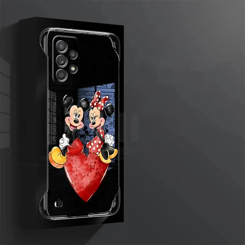 Disney Mickey Mouse Animaton phone case for Samsung Galaxy A52 A14 A51 cases A13 A55 A52s A15 A53 borderless cooling clear funda