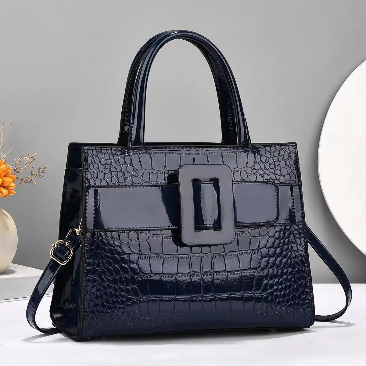 Luxury Crocodile Pattern Lady Handbag Women Shoulder Bags Designer Famous Brand Leather Crossbody Bag Large Handbags for Women