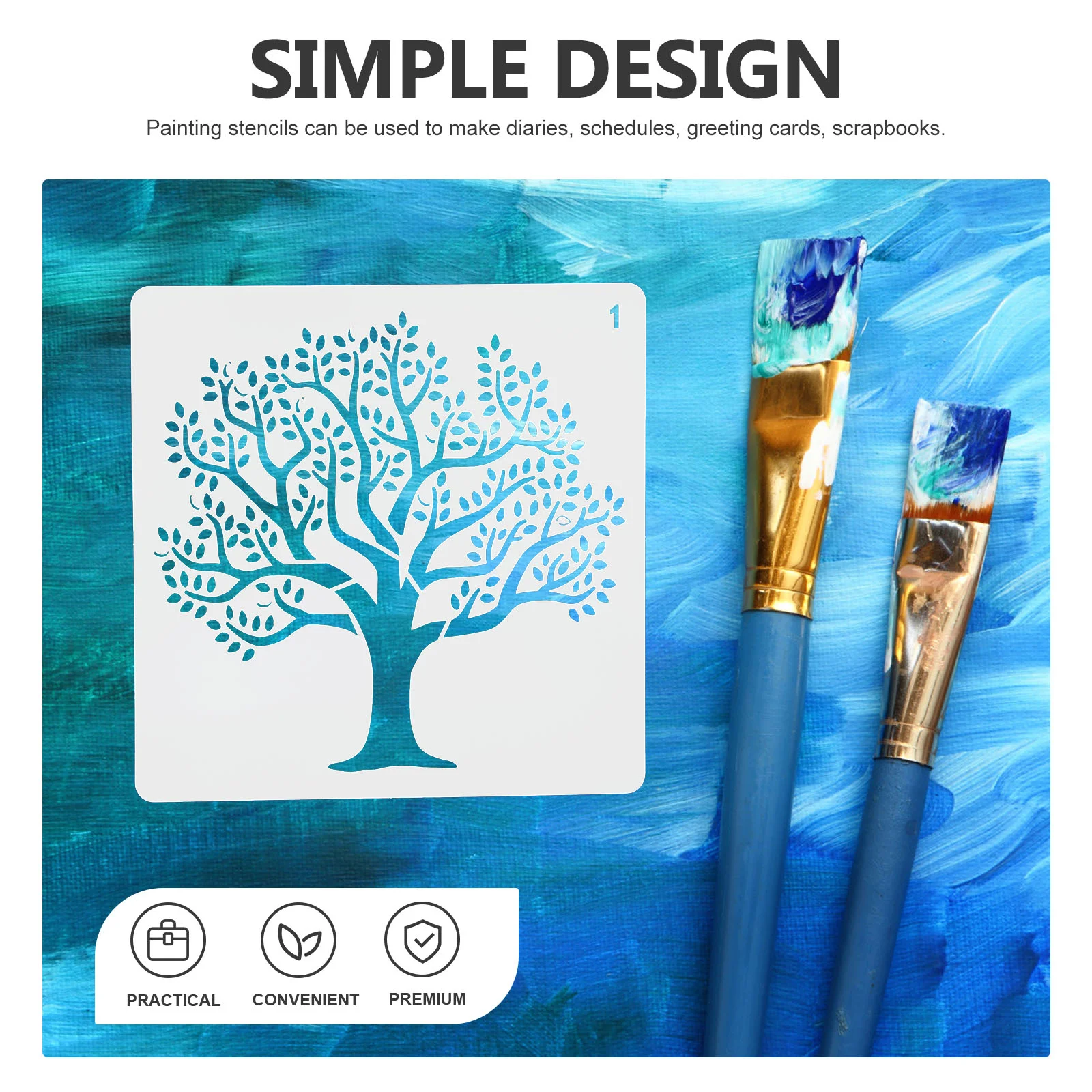 12 Sheets Tree of Life Template Pattern Painting Stencil Hollow Drawing DIY Supplies