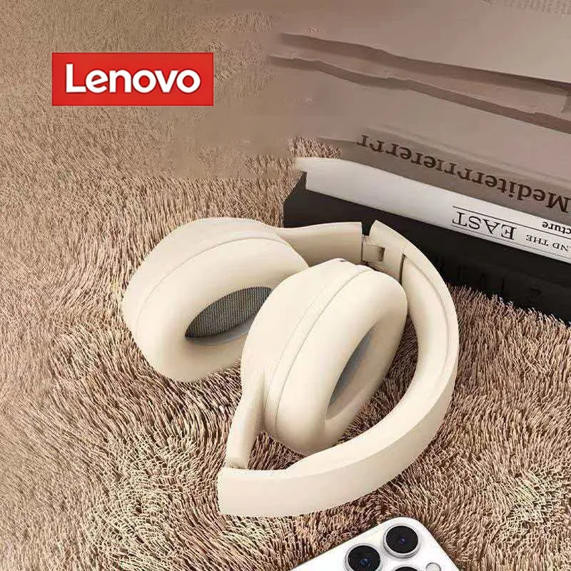 Lenovo ANC Wireless Headphones Over Ear Bluetooth Earphones Stereo Active Noise Cancellation Hi-Res LDAC 120h Game Headset