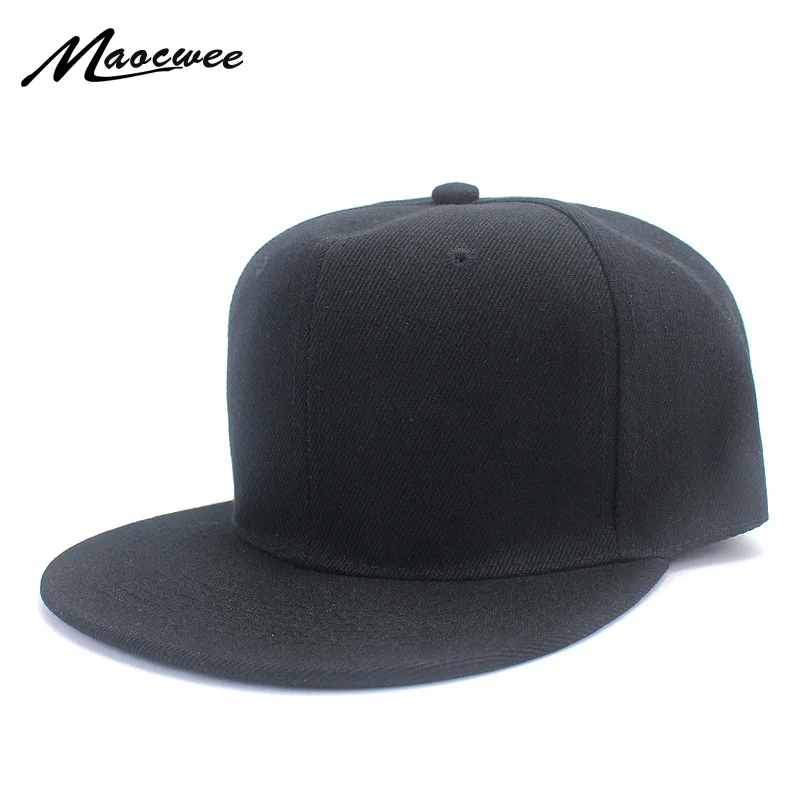 Adjustable Snapback Hat for Men Women Solid Plain Color Hip Hop Baseball Cap Flat Bill Brim Dad Hats