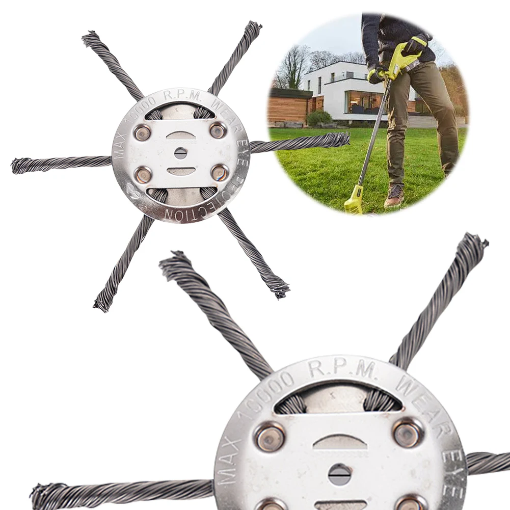 

Steel Wire Grass Trimmer Head Weed Eater Adapters Kit Weed Eater Trimmer Head Brush Cutter Steel Head for Lawn Mower Edging Tray
