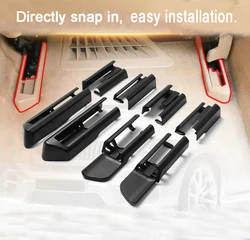 Black Sliding Track Bonnet Car Seat Rail Trim Cover For BMW 5 Series G38 7 Series G12 X5 X6 F15 F16 52107408213 Car Accessories
