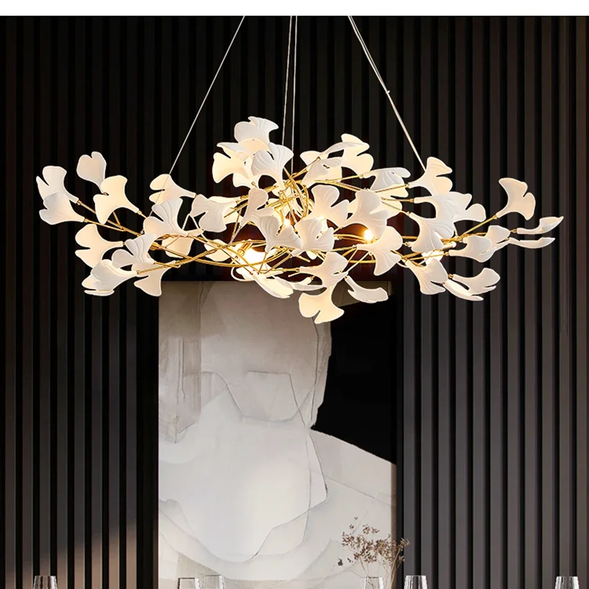 ginkgo branch leaf led hanging chandelier iluminacao interior cobre arte suspensao lustres luxo interior jantar sala de estudo cobre 01