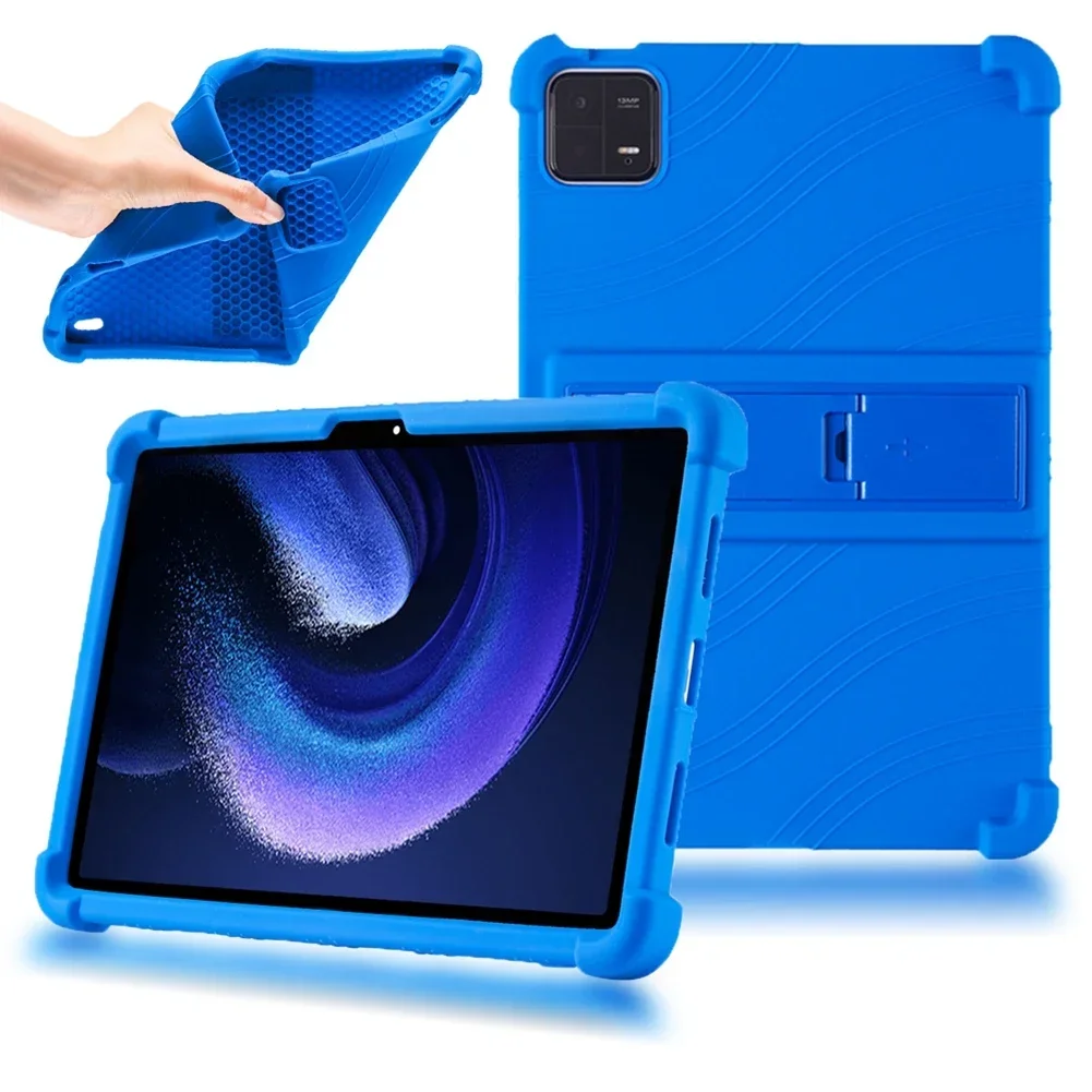 

For Xiaomi Pad 6 Pro 2023 11 inch Tablet PC Soft Silicone Shockproof Cover Case with Rear Kickstand