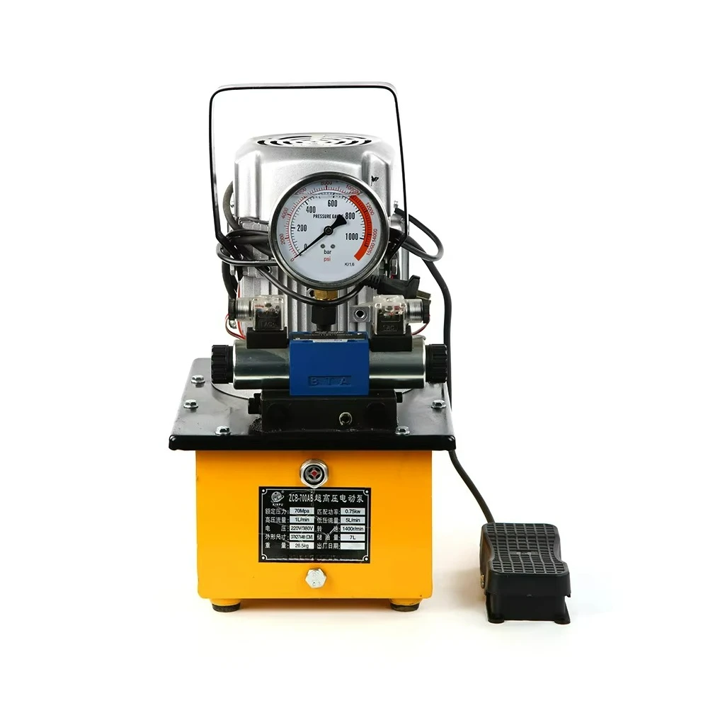 

ZCB-700AB Hydraulic Electric Pump Double Acting with Steel Plastic 220V/380 Hydraulic Crimping Tools