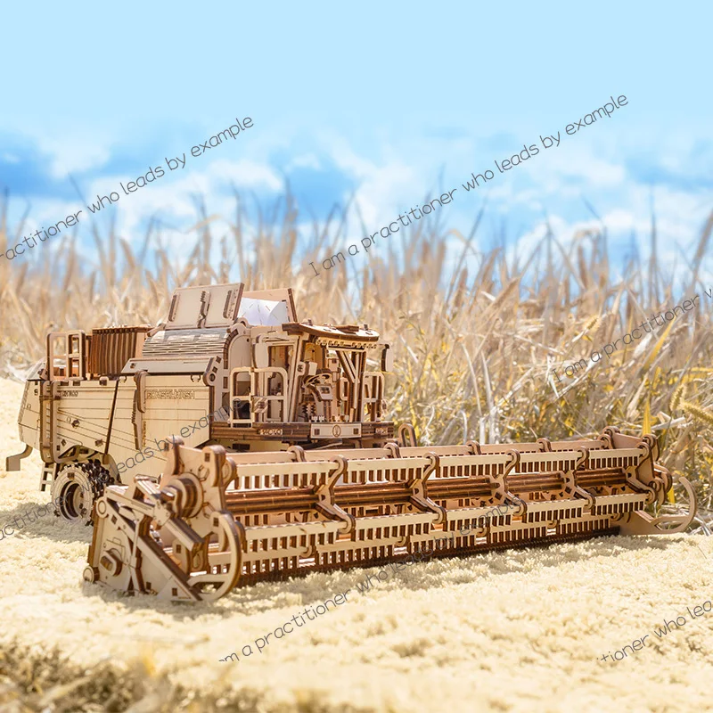

Комбайн, сборное оборудование по дереву, трансмиссия, сельскохозяйственная техника, модель головоломки, игрушка для мальчика, подарок