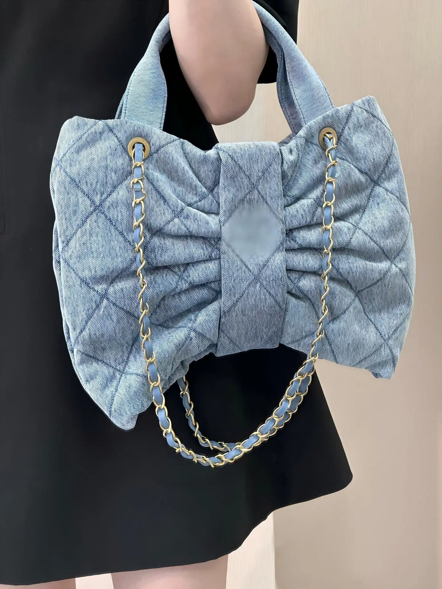 

New Flip-Top Bow Chain Bag - Fashionable and Luxurious Single Shoulder Crossbody Bag Leather Women's Bag