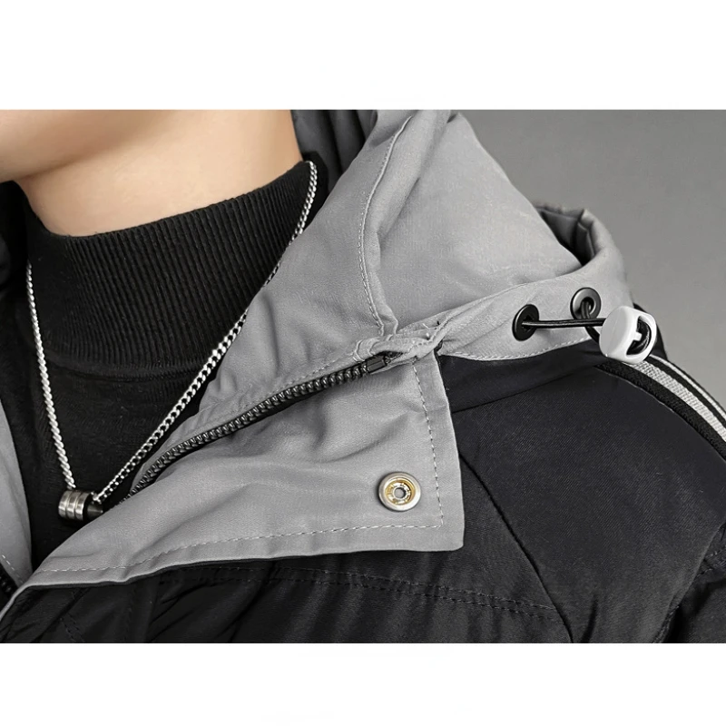 Big Size Winter Parkas Cotton Coat Men Clothing Jacket Warm Puffer Jacket Thick Windproof Outerwear Hooded Long Sleeve Coats