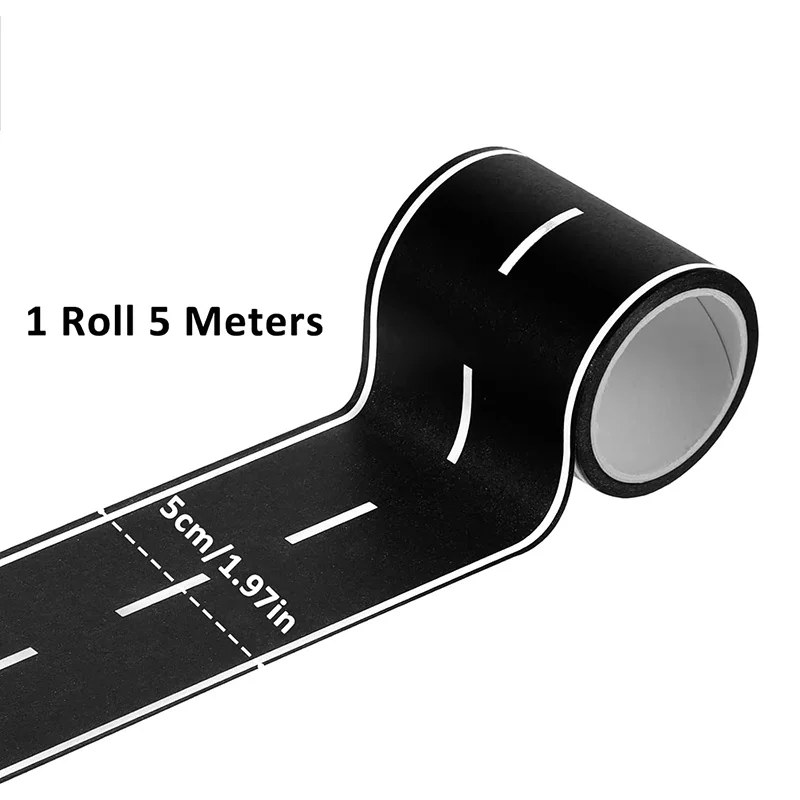 

Creative Traffic Railway Road Stickers Tape Adhesive Tape DIY Scrapbooking Sticker Label Craft For Toy Car Decoration Supplies