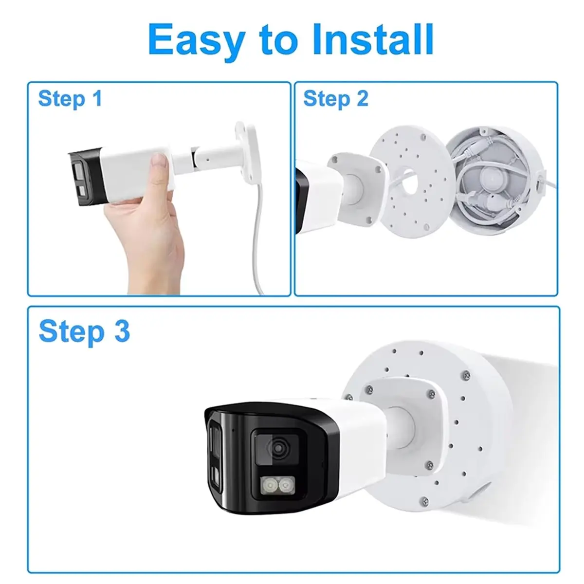 Light Weight Universal Security Camera Junction Box Mount Bracket,Metal Box Compatible Outdoor Use CCTV Junction Mounting Box