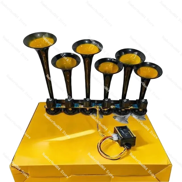 

Six Tube 36 Tone 24V Car Music Horn Truck Electronic Control Air Horn Metal Tube Music Air Horn Belt