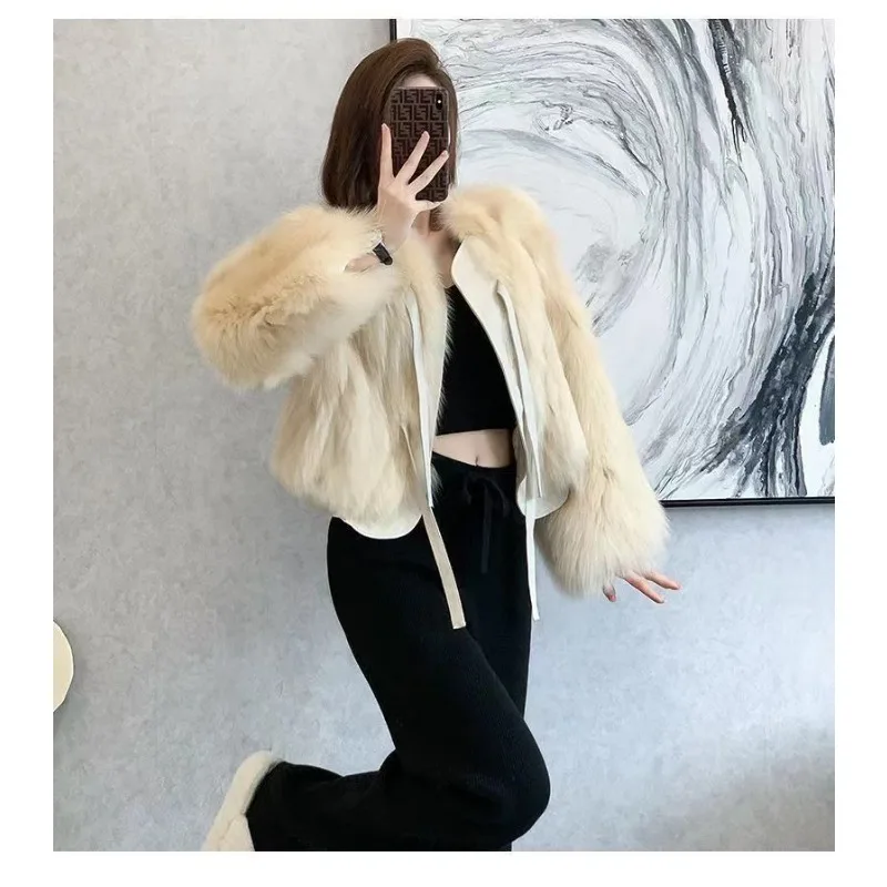 Autumn and Winter Imitation Fox Fur Coat Female Temperament Celebrity Young Women Short Section Fashion Fur One Body Hair, Senio