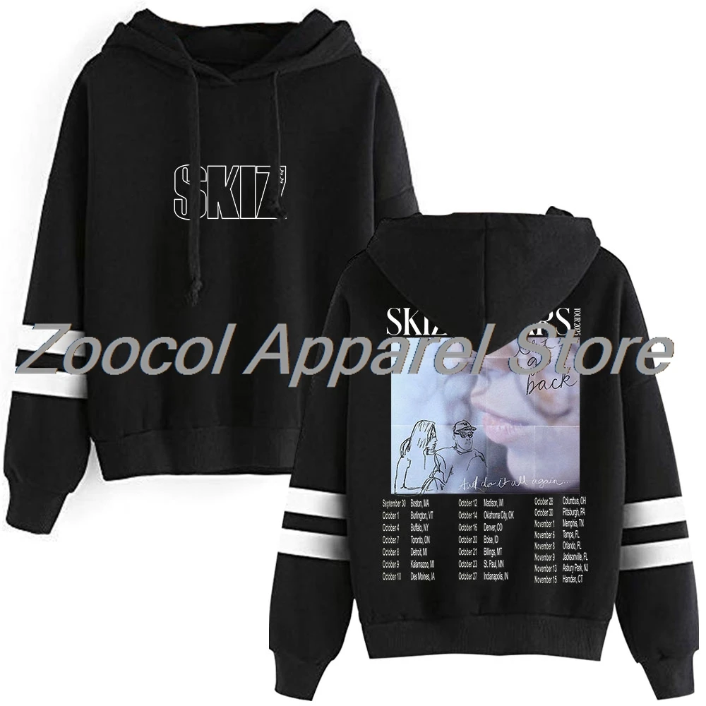 Skizzy Mars 2025 Tour Merch Sudaderas con capucha Sin bolsillos Barras paralelas Manga Streetwea