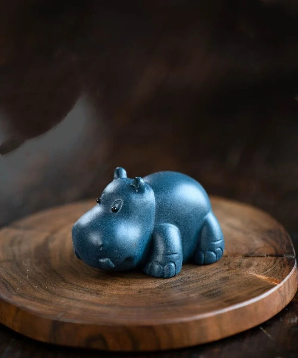 chinese Yixing Zisha pottery tea pet :baby hippo
