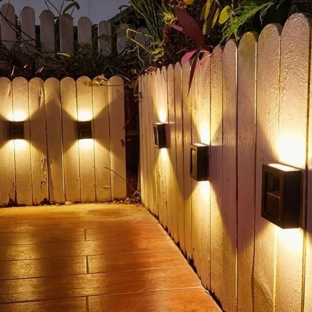 

Outdoor Hot Solar powered courtyard lights decoration and layout of walls new style of up and down glowing ambient wall lights