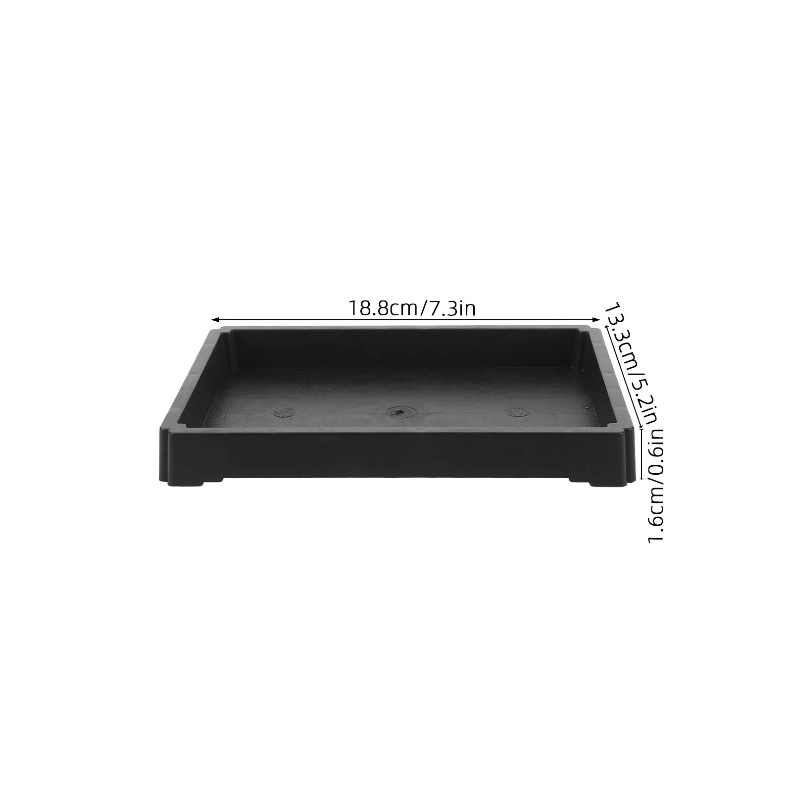 5Pcs Rectangular Resin Flower Pot Saucer Tray Plant Drainage Tray Bonsai Pot Water Catcher Desk Balcony Windowsill Protection