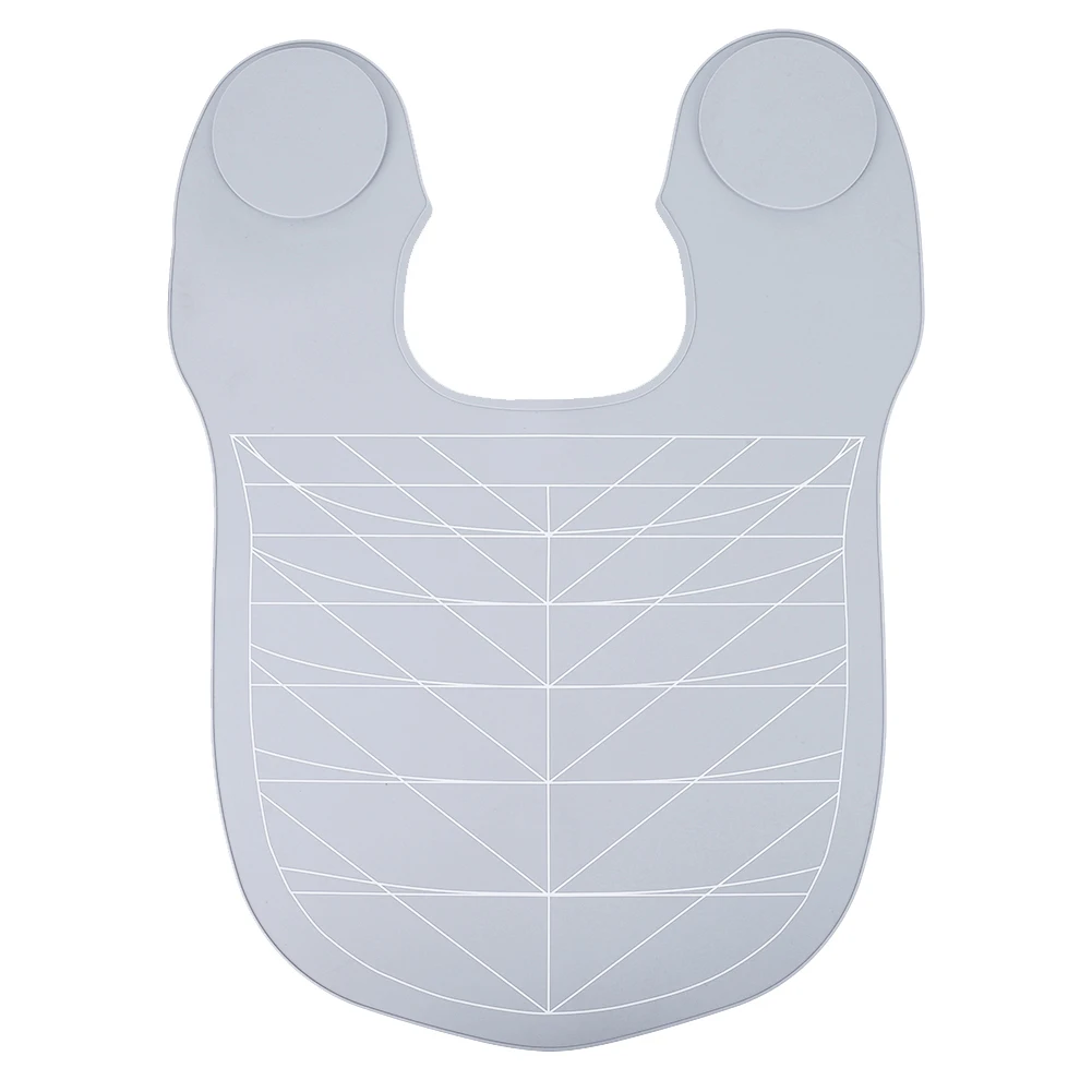 Colar de tintura de cabelo de silicone capa de corte à prova d'água com linhas direcionais salão de cabeleireiro almofada de corte de cabelo ponderada para cabeleireiro