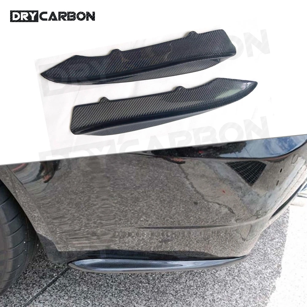 

2Pcs Carbon Fiber Rear Bumper Side Splitters Fins Flaps Spoiler for BMW 3 Series E92 E93 M3 2009- 2012 K Style FRP Bumper Aprons