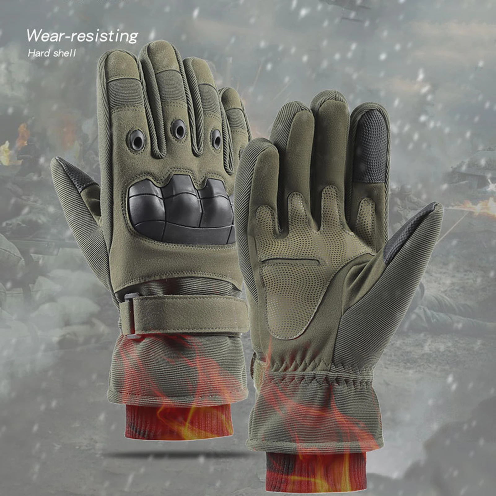 Full Finger Winter Warm Tactical Gloves Military Combat Touch Screen Thermal Gloves Outdoor Skiing Hunting Protective Gloves Men