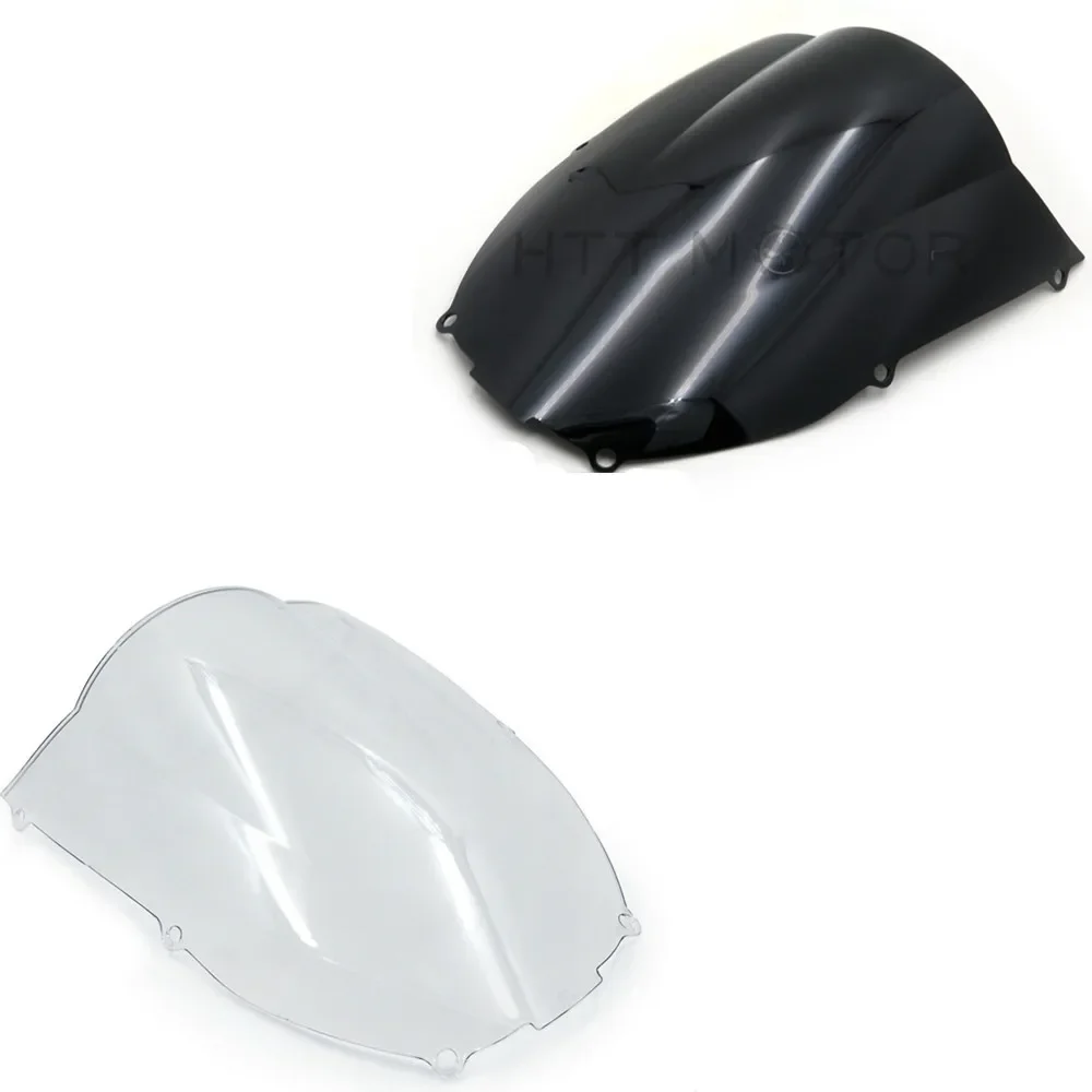 

Smoke Black or Clear Double Bubble Windscreen Windshield for 2000-2002 Kawasaki Ninja ZX6R Motorcycle Parts