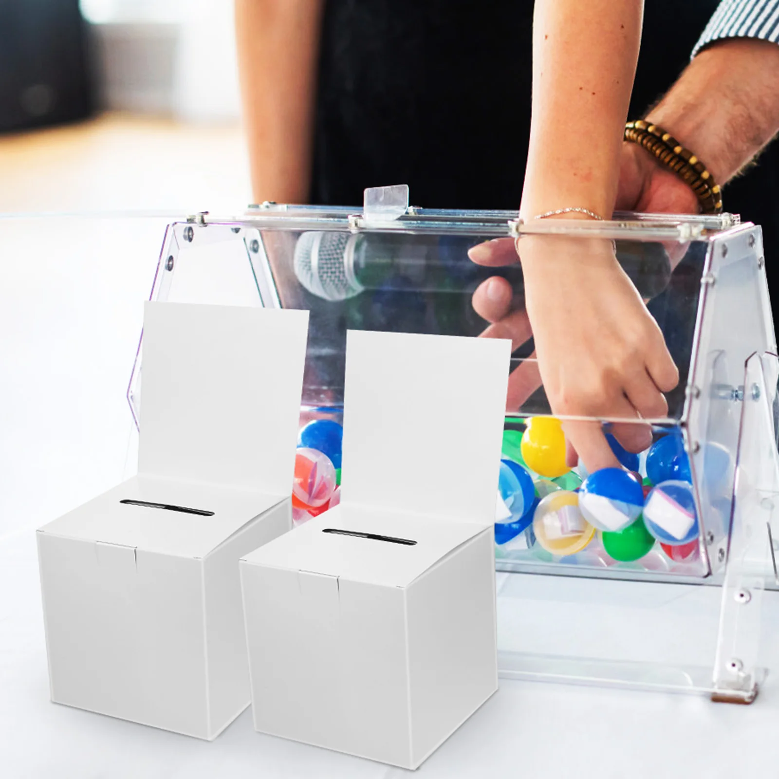 6 Pcs Ballot Box Cardboard Voting Boxes Suggestion Raffle Ticket for Raffles Small