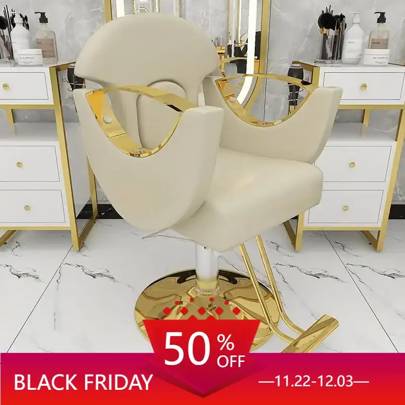 

Nordic Salon Chairs Modern Design Hair Chair Dressing Table Stool Salon Stylist Hydraulic Silla Barberia Beauty Hairdressing