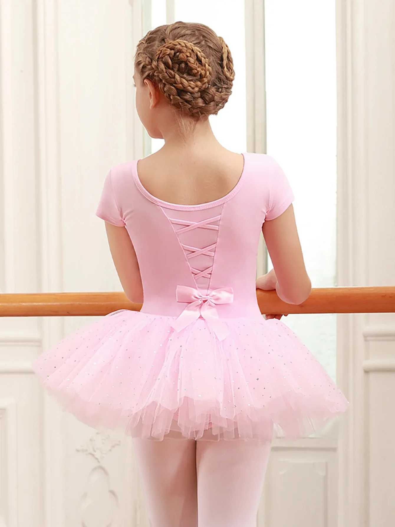 

Belle Girl Princess Ballet Tutu Dress for Toddler Little Girls Ballerina Dance Costume Outfit Dancewear with Tulle Skirt