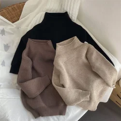 Skin-friendly Soft Children's Baby Solid Color Leggings Men's and Girls' Thick Warm Sheath Jumper Autumn/winter Sweater 12+y