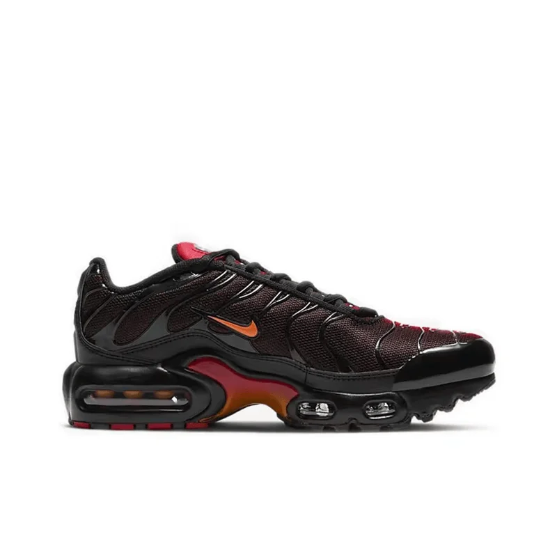 Nike Air Max Plus TN Women and Men Black Orange Anti-slip, Abrasion-resistant, Air-cushioned Sports, Running Shoes CV9636-001