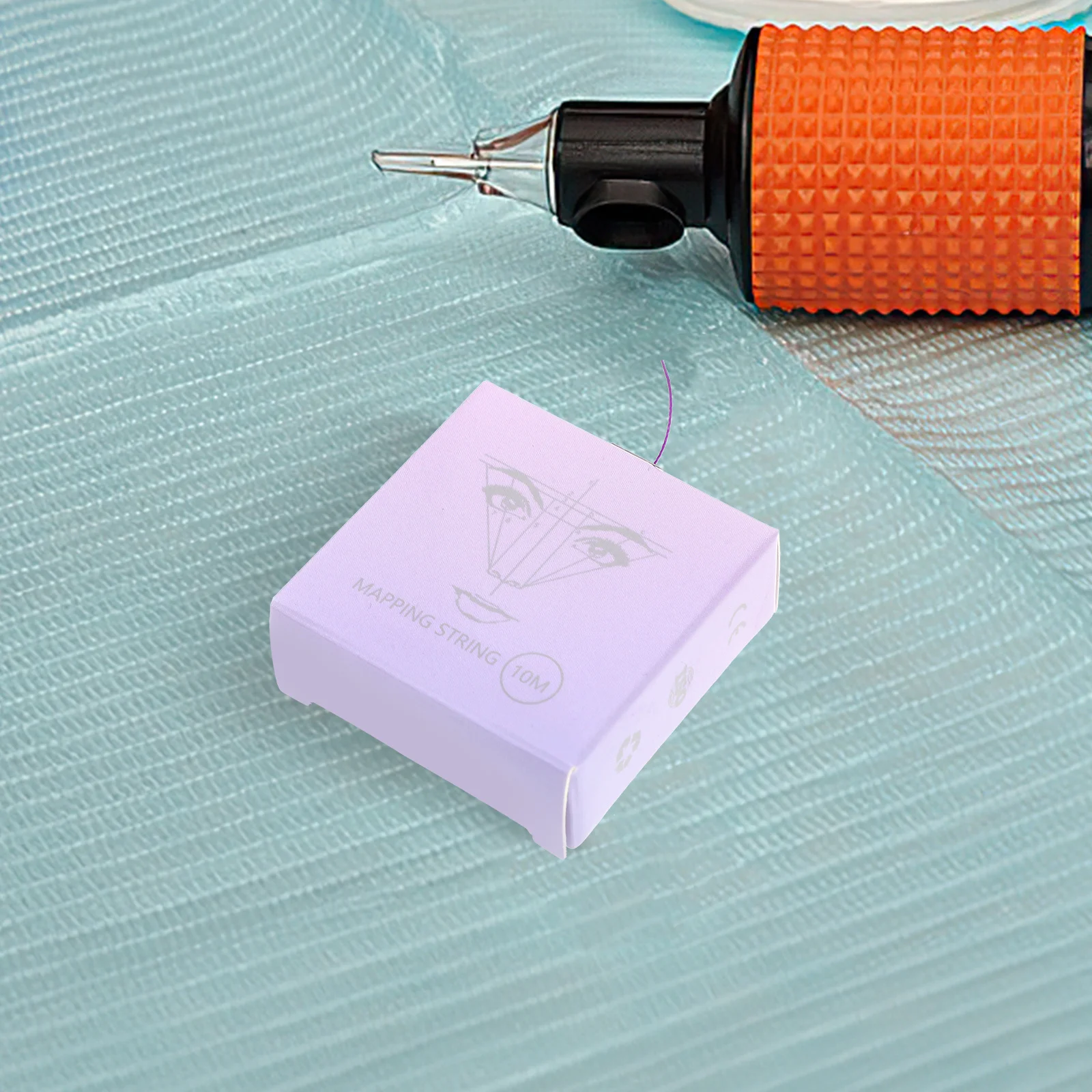 خط رسم الحواجب بطول 10 أمتار، مجموعة مسطرة سلسلة الخيوط، متماثل مثالي، سهل الاستخدام للمبتدئين في المنزل أو الصالون