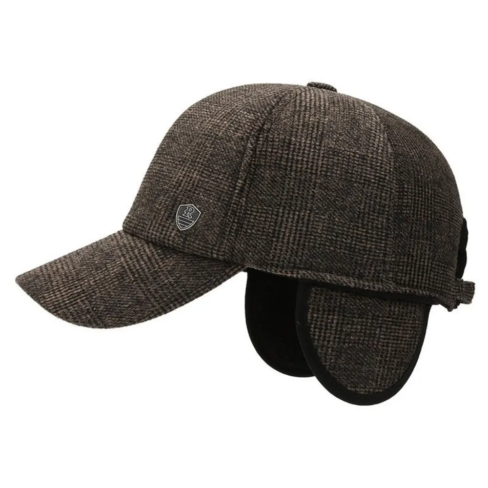 Fashion Autumn Winter Earmuffs Hat With Earflaps Ear Protection Winter Hat Windproof Casual Bomber Hats Outdoor