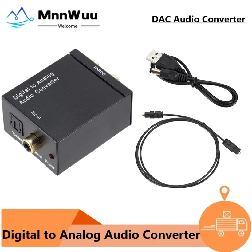 

DAC Digital To Analog Adapter Optical Fiber Toslink Coaxial Signal To Analog RCA Audio Converter Amplifier Decoder DAC Converter